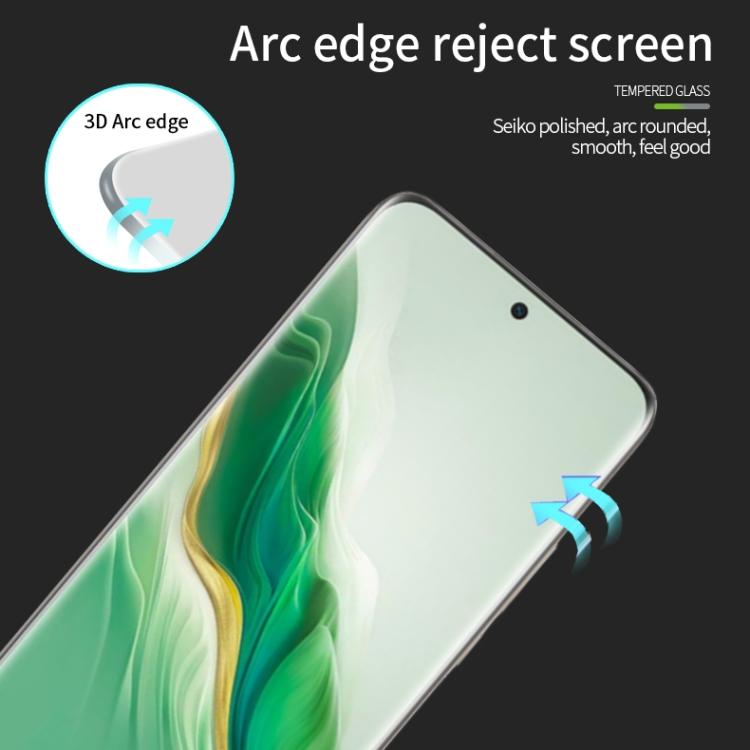 For Honor Magic6 PINWUYO 9H 3D Hot Bending Tempered Glass Film(Black)