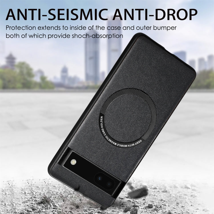 For Google Pixel 7A Solid Color Leather Skin Back Cover Phone Case(Black)
