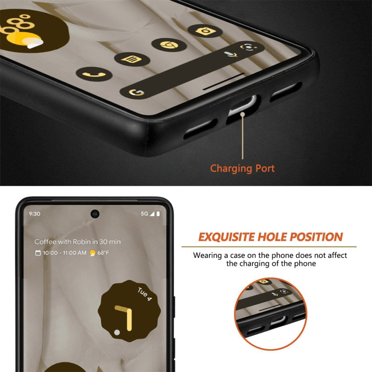 For Google Pixel 7A Solid Color Leather Skin Back Cover Phone Case(Yellow)