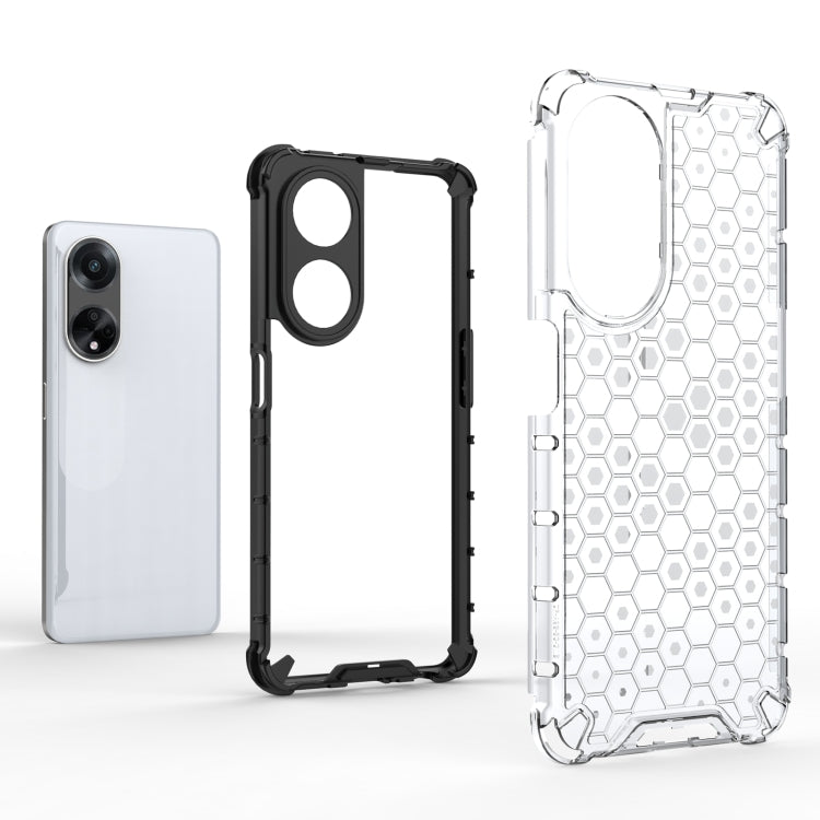 For OPPO A98 5G / A1 5G Shockproof Honeycomb Phone Case(Green)