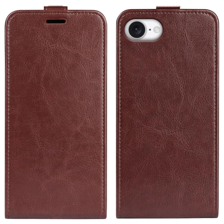 R64 Texture Single Vertical Flip Leather Phone Case, For iPhone 18 Pro / 17 Pro, For iPhone 18 Pro Max / 17 Pro Max, For iPhone 17e / 16e, For iPhone 17, For iPhone Air, For iPhone 16 Pro Max