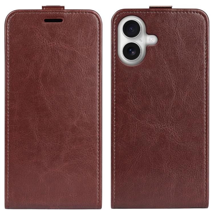 R64 Texture Single Vertical Flip Leather Phone Case, For iPhone 18 Pro / 17 Pro, For iPhone 18 Pro Max / 17 Pro Max, For iPhone 17e / 16e, For iPhone 17, For iPhone Air, For iPhone 16 Pro Max