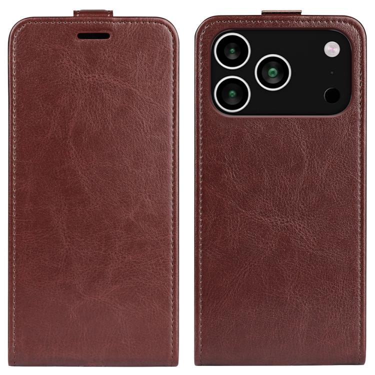 R64 Texture Single Vertical Flip Leather Phone Case, For iPhone 18 Pro / 17 Pro, For iPhone 18 Pro Max / 17 Pro Max, For iPhone 17e / 16e, For iPhone 17, For iPhone Air, For iPhone 16 Pro Max