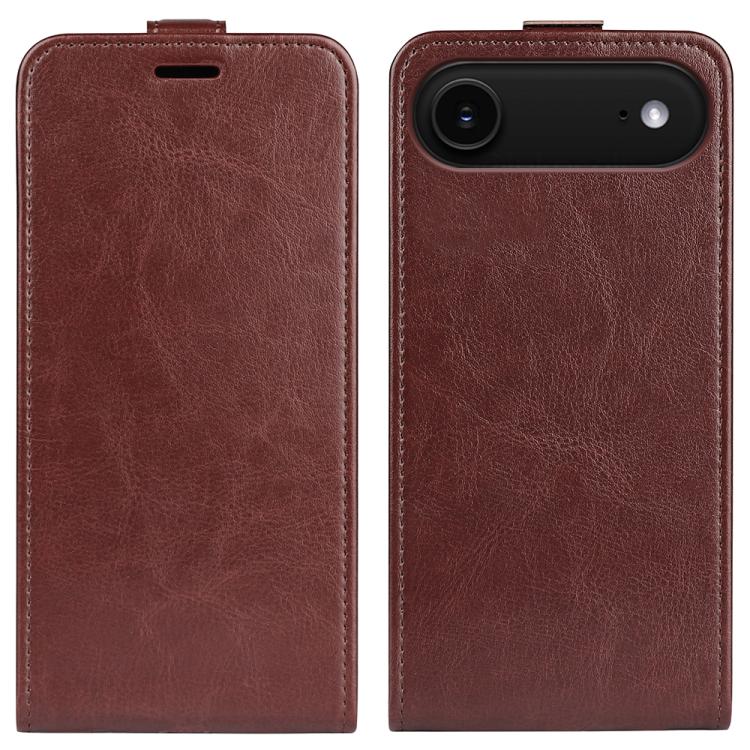 R64 Texture Single Vertical Flip Leather Phone Case, For iPhone 18 Pro / 17 Pro, For iPhone 18 Pro Max / 17 Pro Max, For iPhone 17e / 16e, For iPhone 17, For iPhone Air, For iPhone 16 Pro Max