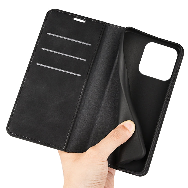 Retro-skin Magnetic Suction Leather Phone Case, For iPhone 15