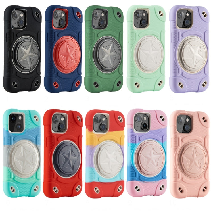For iPhone 14  Shield PC Hybrid Silicone Phone Case(Navy?)