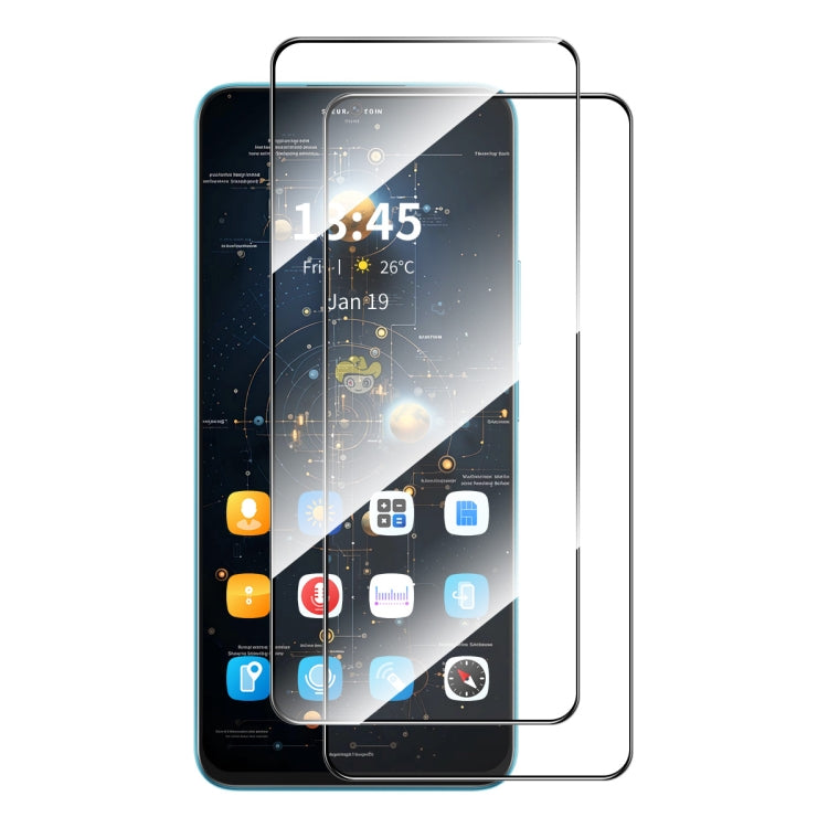 For Huawei nova 13 2pcs ENKAY Full Glue High Aluminum-silicon Tempered Glass Film