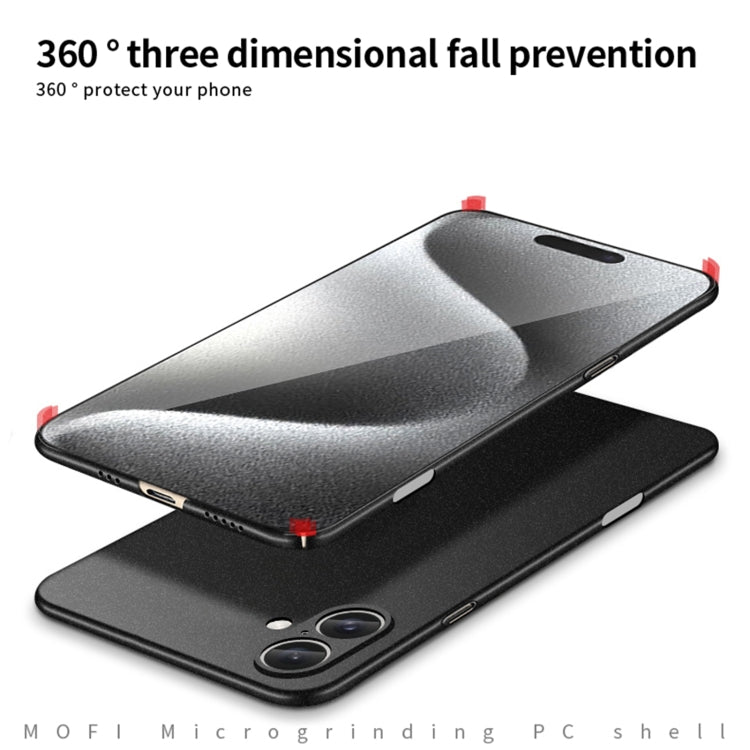 MOFI Fandun Series Frosted PC Ultra-thin All-inclusive Phone Case, For iPhone 16, For iPhone 15 Pro Max, For iPhone 15 Pro, For iPhone 15 Plus