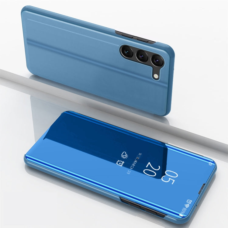 Plated Mirror Horizontal Flip Leather Phone Case with Holder, For Galaxy S24+ 5G, For Galaxy S24 5G, For Galaxy A15