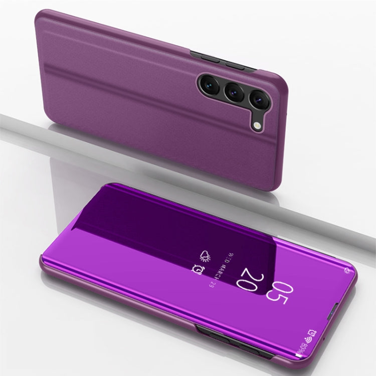 Plated Mirror Horizontal Flip Leather Phone Case with Holder, For Galaxy S24+ 5G, For Galaxy S24 5G, For Galaxy A15