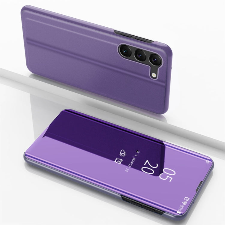 Plated Mirror Horizontal Flip Leather Phone Case with Holder, For Galaxy S24+ 5G, For Galaxy S24 5G, For Galaxy A15