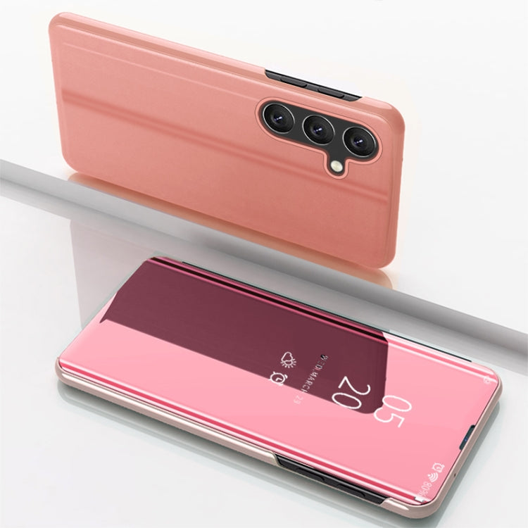 Plated Mirror Horizontal Flip Leather Phone Case with Holder, For Galaxy A05s, For Galaxy A25 Global, For Galaxy S23 FE 5G