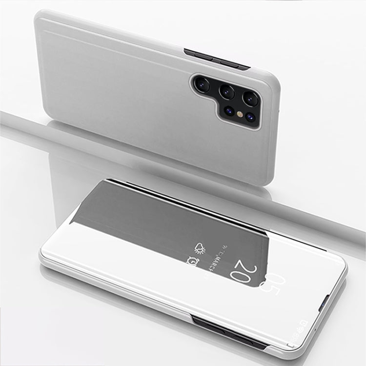 Plated Mirror Horizontal Flip Leather Phone Case with Holder, For Galaxy S25 5G, For Galaxy S25+ 5G, For Galaxy S25 Ultra 5G