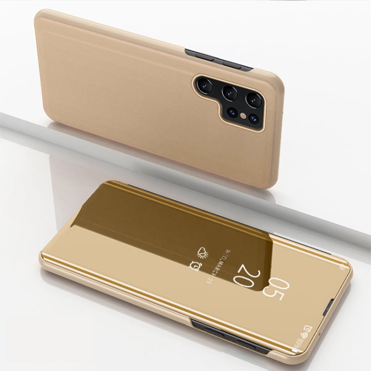 Plated Mirror Horizontal Flip Leather Phone Case with Holder, For Galaxy S25 5G, For Galaxy S25+ 5G, For Galaxy S25 Ultra 5G