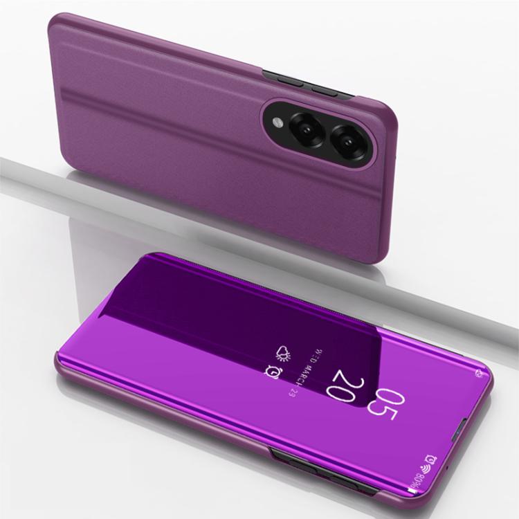 Plated Mirror Horizontal Flip Leather Phone Case with Holder, For Galaxy S25 FE 5G, For Galaxy A17 5G, For Galaxy S25 Edge 5G