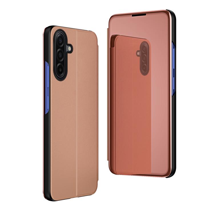 Plated Mirror Horizontal Flip Leather Phone Case with Holder, For Galaxy S25 FE 5G, For Galaxy A17 5G, For Galaxy S25 Edge 5G