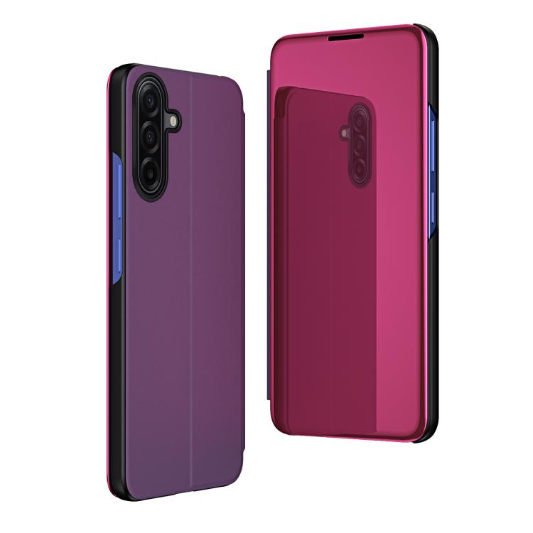 Plated Mirror Horizontal Flip Leather Phone Case with Holder, For Galaxy S25 FE 5G, For Galaxy A17 5G, For Galaxy S25 Edge 5G