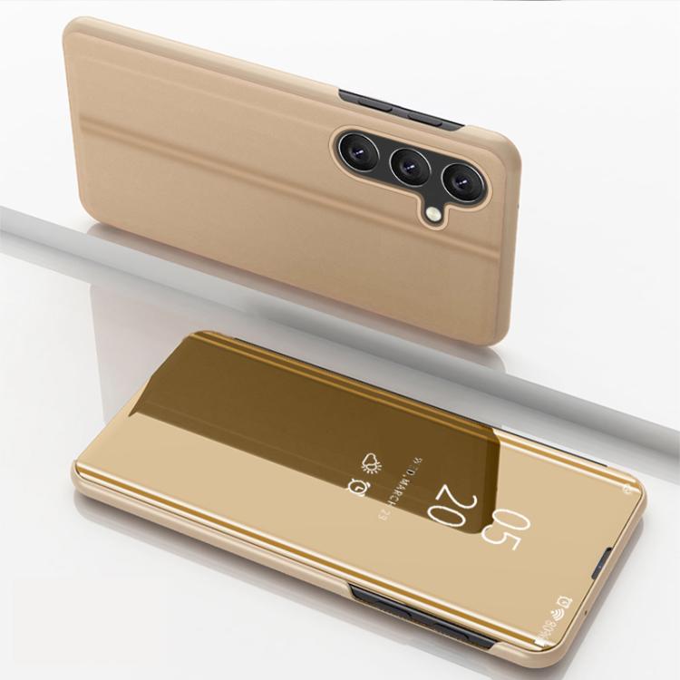 Plated Mirror Horizontal Flip Leather Phone Case with Holder, For Galaxy A57 5G, For Galaxy A37 5G, For Galaxy A27 5G