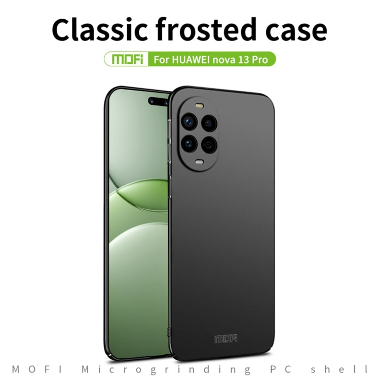 For Huawei nova 13 Pro MOFI Micro-Frosted PC Ultra-thin Hard Phone Case(Black)