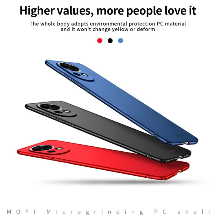 For Huawei nova 13 MOFI Micro-Frosted PC Ultra-thin Hard Phone Case(Blue)