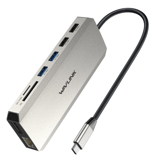 Wavlink UMD302 Type-C to Multiport Dual 4K HDMI HUB Triple Monitor 12-in-1 Laptop Docking Station, UMD302