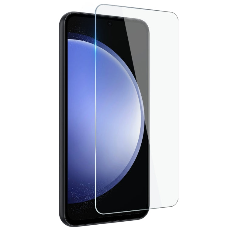 For Galaxy S23 FE 5G NORTHJO Transparent TPU Phone Case with Tempered Glass Film(Transparent)