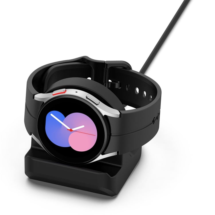For Samsung Galaxy Watch6 / Watch6 Classic / Watch5 / Watch5 Pro JUNSUNMAY Silicone Charger Stand Non-Slip Base