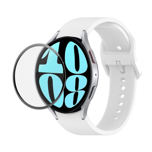 JUNSUNMAY Silicone Adjustable Strap + Full Coverage PMMA Screen Protector Kit, For Samsung Galaxy Watch6 40mm