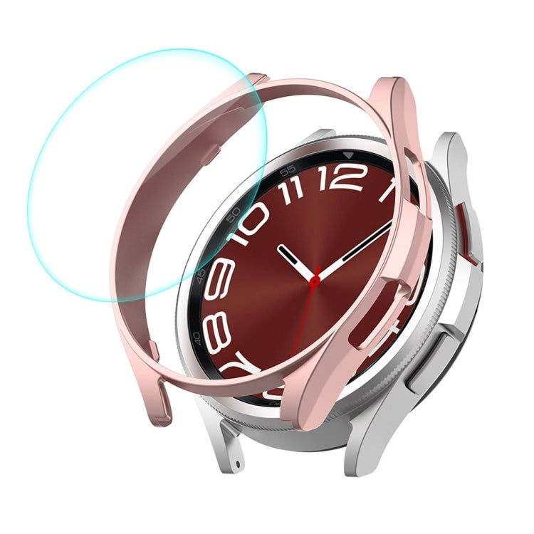 ENKAY Hat-Prince Electroplated Hard PC Case + 0.2mm 9H Glass Screen Protector, For Samsung Galaxy Watch6 Classic 43mm