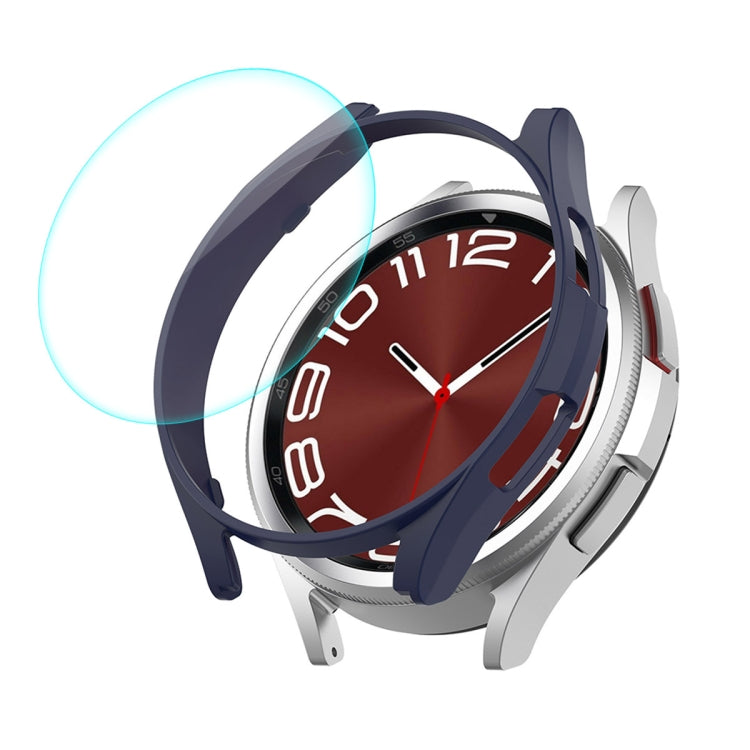 ENKAY Hat-Prince Electroplated Hard PC Case + 0.2mm 9H Glass Screen Protector, For Samsung Galaxy Watch6 Classic 43mm