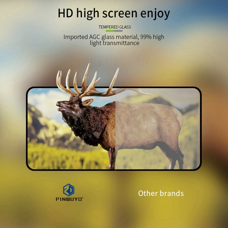 For vivo X200 Pro mini PINWUYO 9H 2.5D Full Screen Tempered Glass Film(Black)