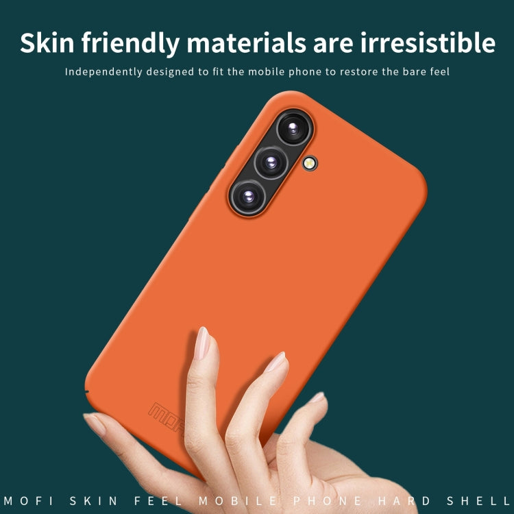 For Samsung Galaxy S24 FE 5G MOFI Qin Series Skin Feel All-inclusive PC Phone Case(Orange)