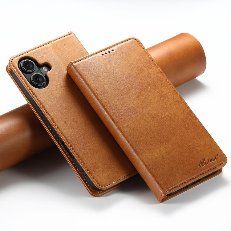 Suteni Calf Texture Horizontal Flip Leather Phone Case, For iPhone 18, For iPhone 18 Pro, For iPhone 18 Pro Max, For iPhone 17 Pro Max, For iPhone 17 Pro, For iPhone 17