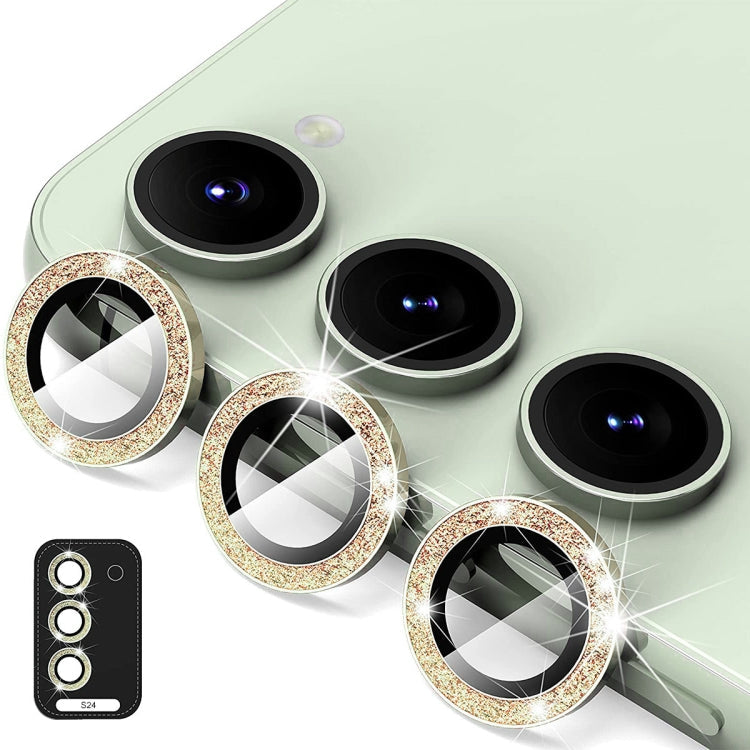ENKAY Hat-Prince 9H Rear Camera Lens Glitter Aluminium Alloy Tempered Glass Film, For Samsung Galaxy S24 Ultra 5G, For Samsung Galaxy S24+ 5G, For Samsung Galaxy S24 5G