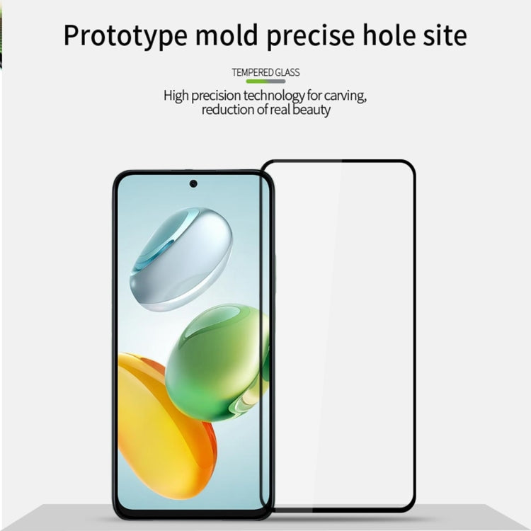 For Honor X7C 5G PINWUYO 9H 2.5D Full Screen Tempered Glass Film(Black)