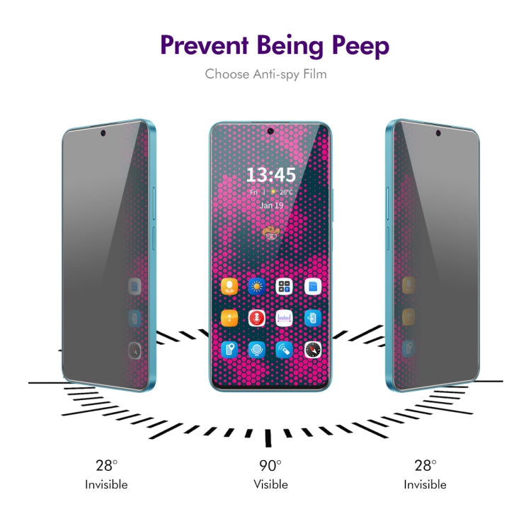 For OPPO A2 / A79 2pcs ENKAY Hat-Prince 28 Degree Anti-peeping Privacy Tempered Glass Film