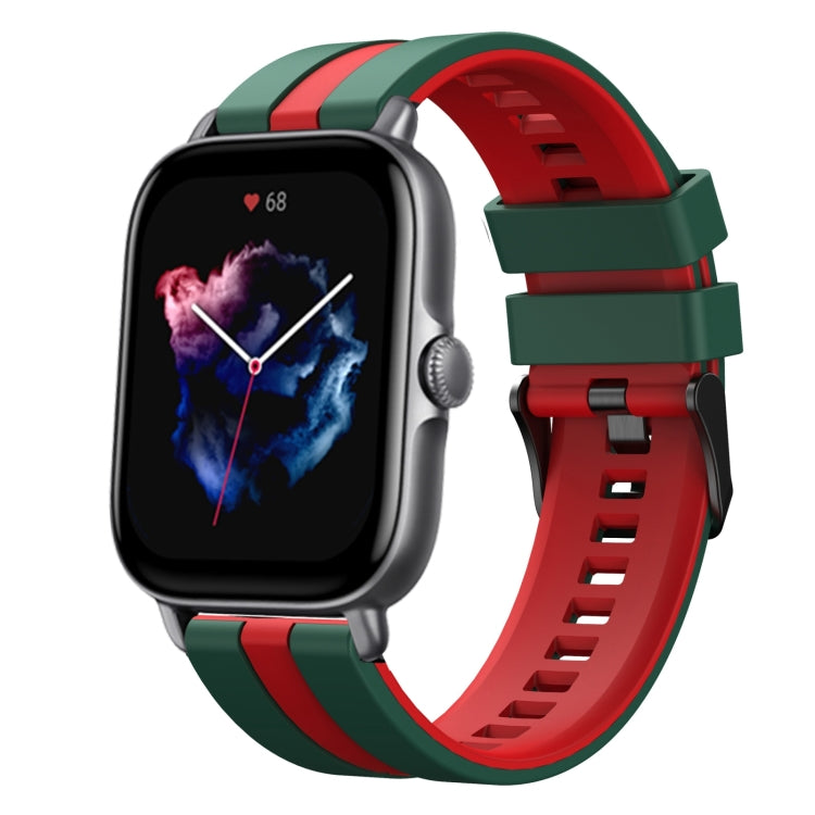 20mm Two-Color Sports Silicone Watch Band, For Amazfit GTS 3