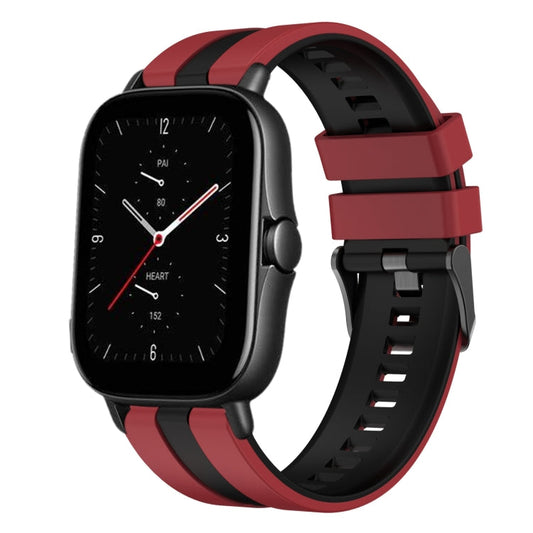 20mm Two-Color Sports Silicone Watch Band, For Amazfit GTS 2E
