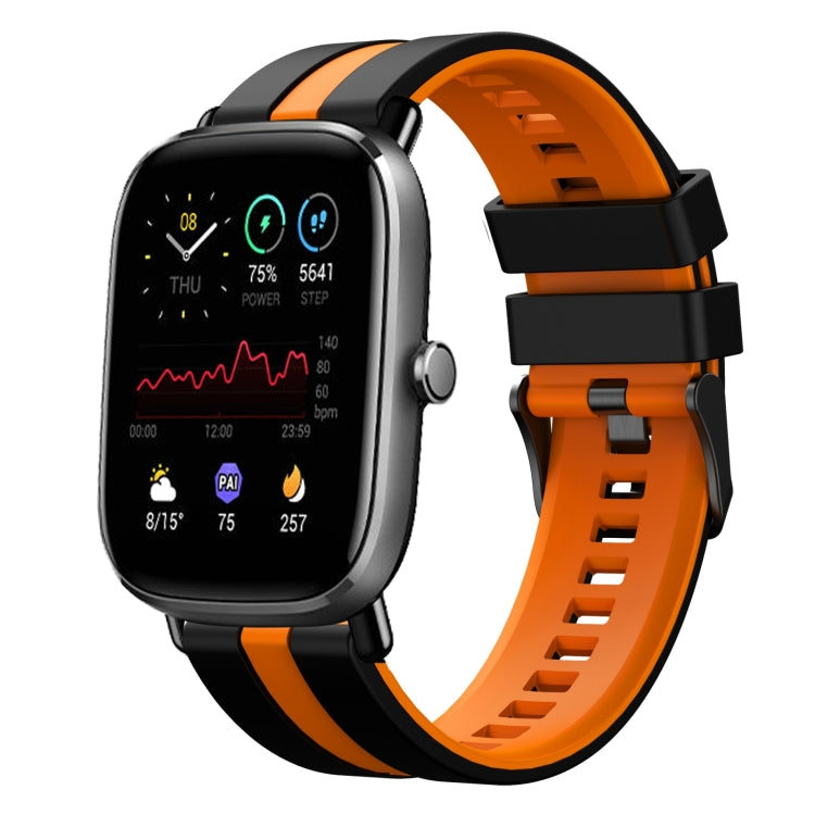 20mm Two-Color Sports Silicone Watch Band, For Amazfit GTS 2 Mini
