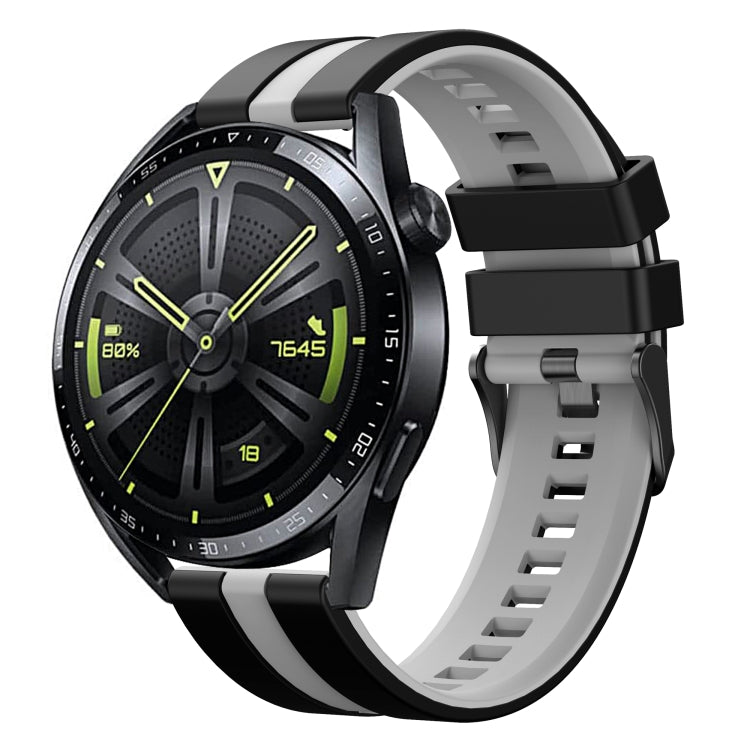 20mm Two-Color Sports Silicone Watch Band, For Amazfit Bip3 Pro