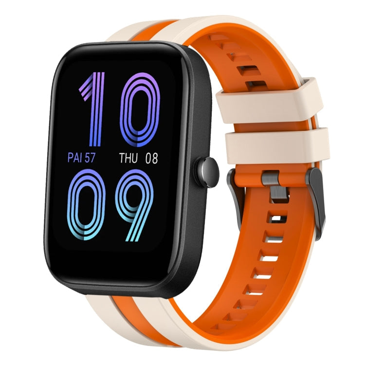 20mm Two-Color Sports Silicone Watch Band, For Amazfit Bip3 Pro