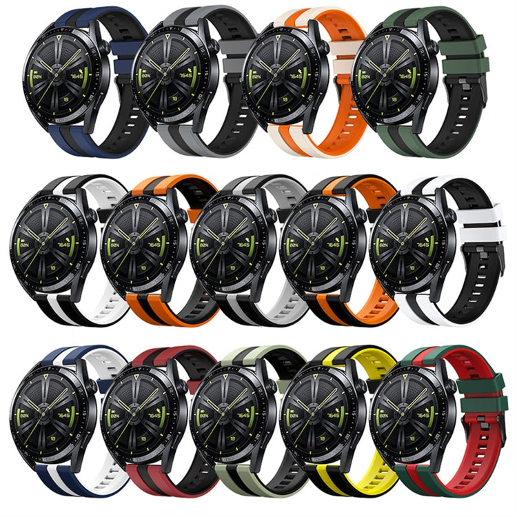 20mm Two-Color Sports Silicone Watch Band, For Amazfit Bip3 Pro