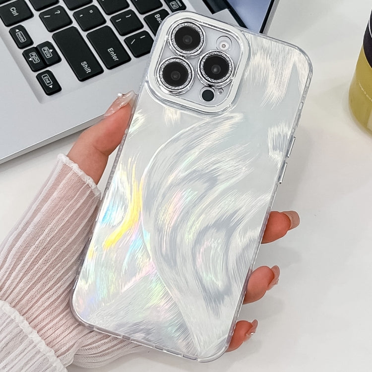 Plating Glitter Texture TPU Phone Case with Lens Film, For iPhone 16 Pro Max