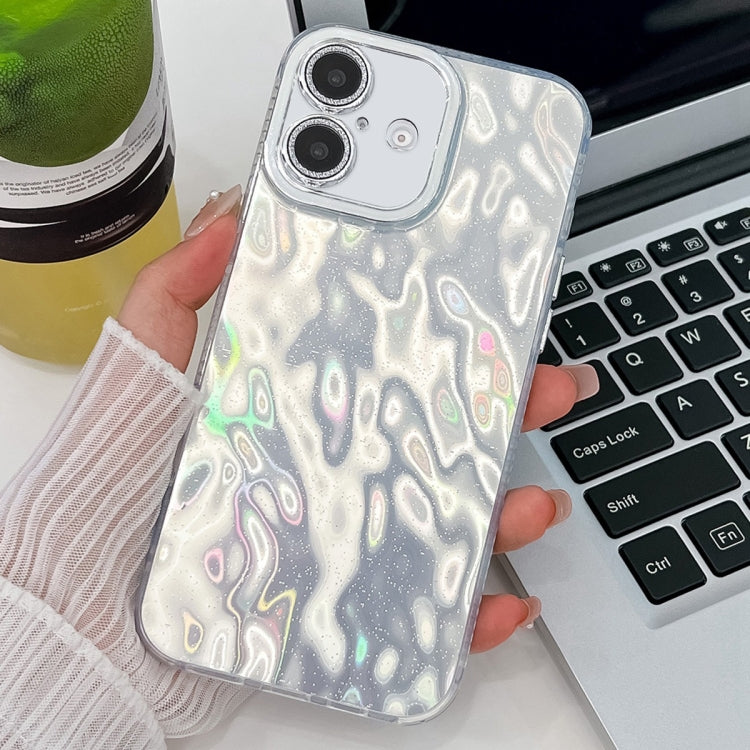 Plating Glitter Texture TPU Phone Case with Lens Film, For iPhone 16