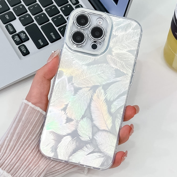 Plating Glitter Texture TPU Phone Case with Lens Film, For iPhone 15 Pro