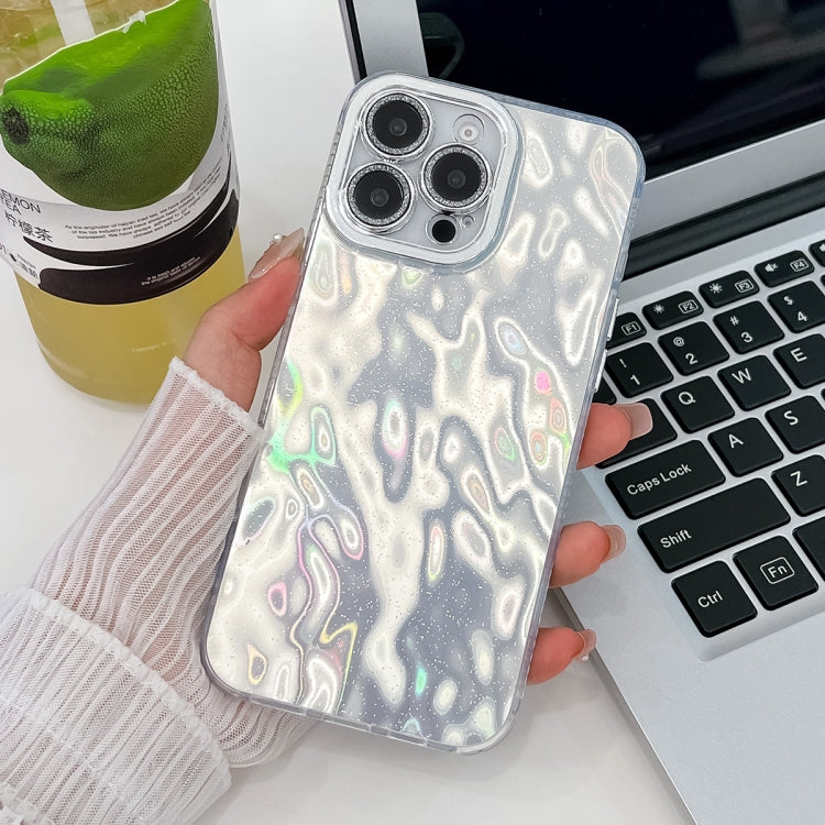 Plating Glitter Texture TPU Phone Case with Lens Film, For iPhone 15 Pro
