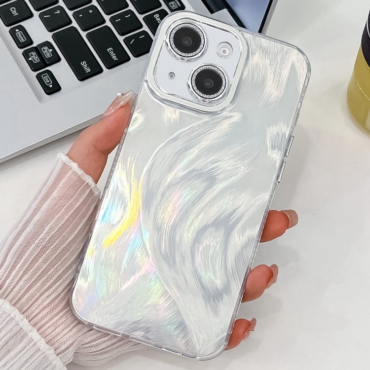Plating Glitter Texture TPU Phone Case with Lens Film, For iPhone 15