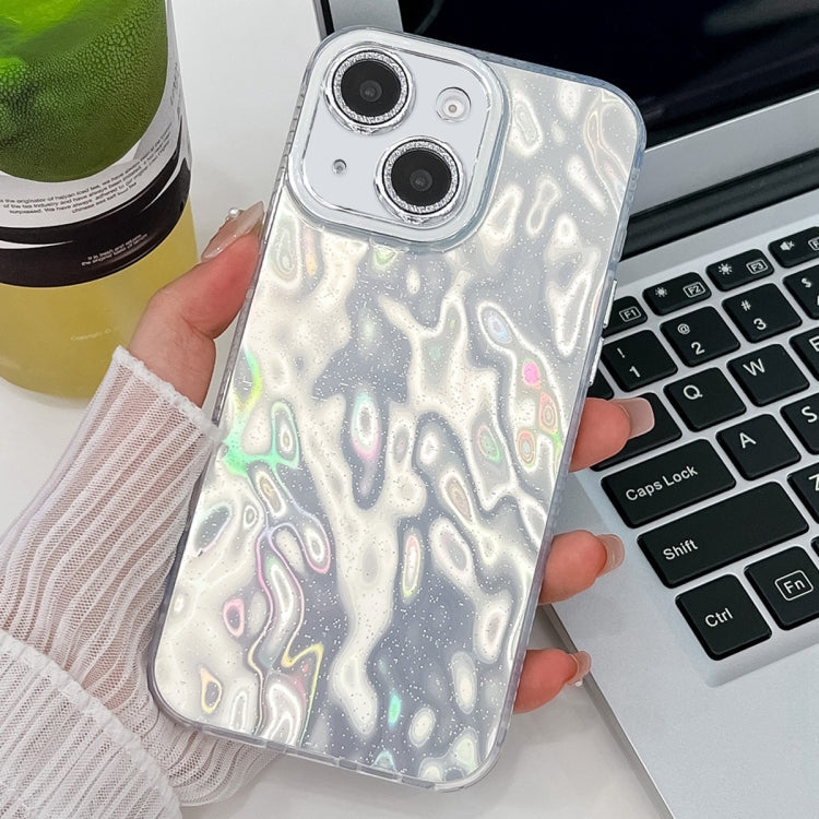 Plating Glitter Texture TPU Phone Case with Lens Film, For iPhone 15