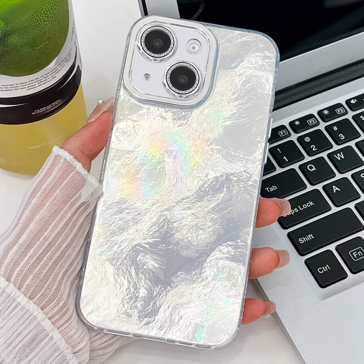Plating Glitter Texture TPU Phone Case with Lens Film, For iPhone 14