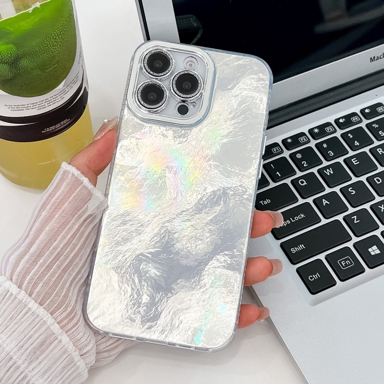 Plating Glitter Texture TPU Phone Case with Lens Film, For iPhone 14 Pro